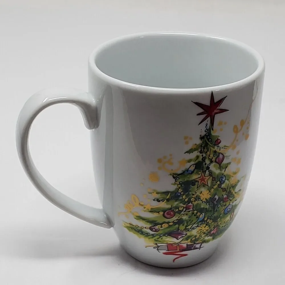 Pottery Barn Christmas Tree Coffee Tea Mug Replacement 16 Oz Holiday Drink ware
